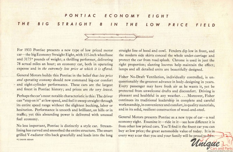 1933 Pontiac Brochure Page 4
